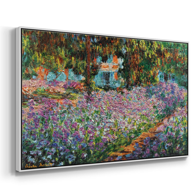 Iris dans le jardin de Monet, 1900 03, H 25 po x l 37 po x P 2 po, Blanc