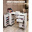 Bureau Nail Tech avec collecteur de poussière, table de manucure avec tiroirs de rangement, tablettes et repose-mains, poste de travail station de clou pour salon spa et home studio