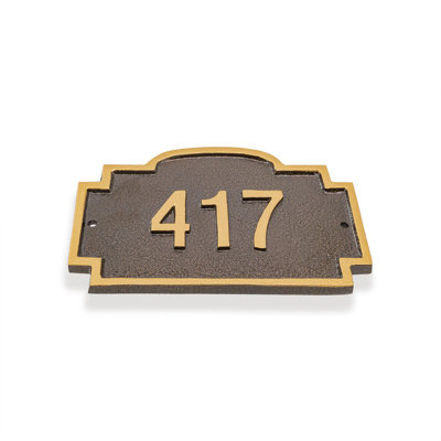 Chesterfield 1-Line Wall Address Plaque