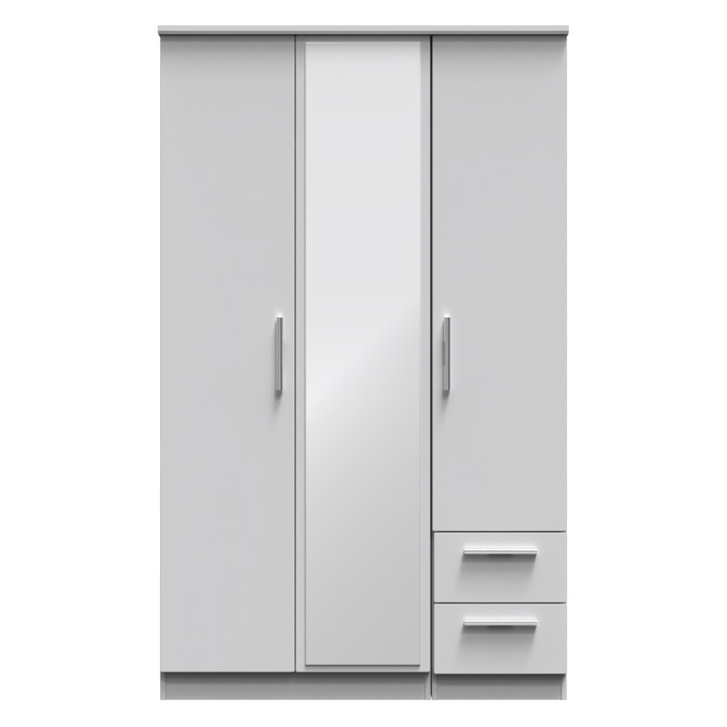 Borgeson Manufactured Wood Wardrobe, Grey Matt