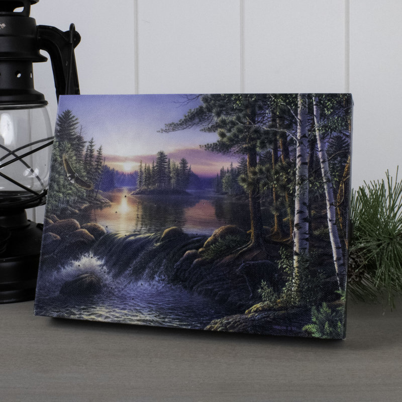Boundary Waters 8X6 Lighted Tabletop Canvas