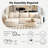 111" Modular Sectional Couches Luxury Modern Curved Back Sofa,Minimalist Comfy L-Shape Boneless Cloud Couch for Living Room Apartment,(Left Facing Chaise,White)-931290455-931290458-931290449