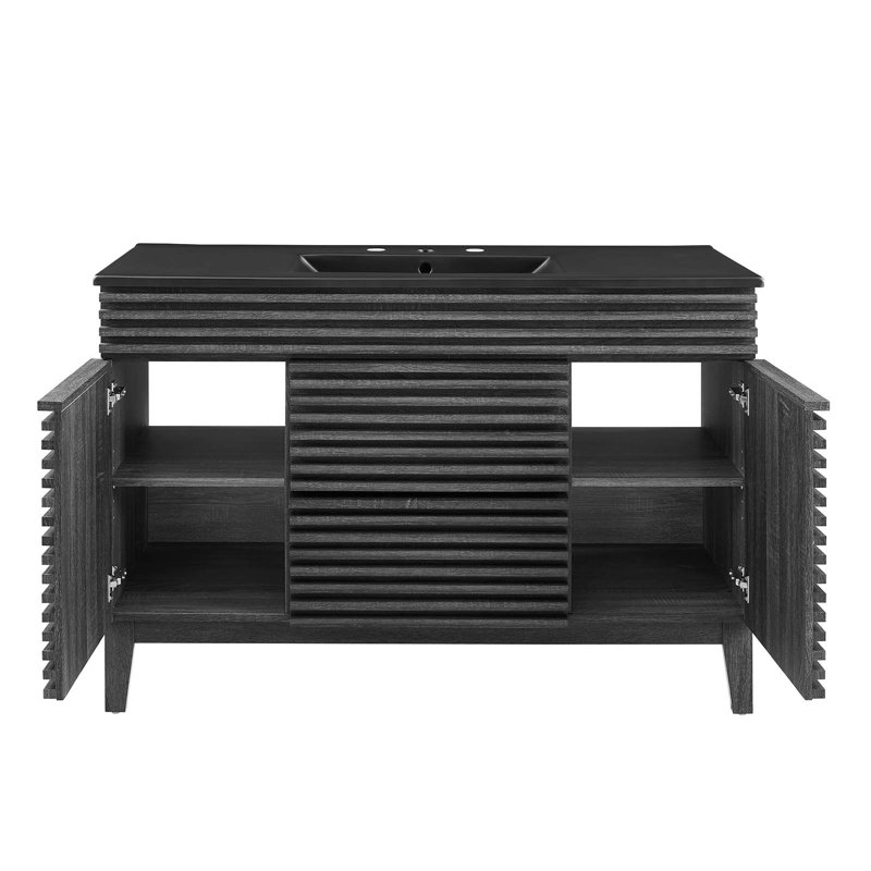 Modway Render 48" Single Sink Bathroom Vanity, Charcoal