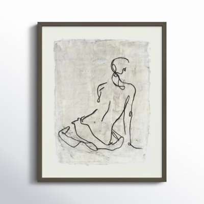 Embellished Gestural Contour I Print