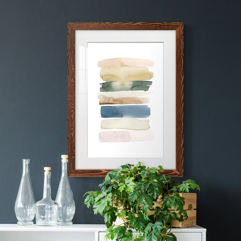 Foin Swatches II - peinture encadrée, Papier avec cadre érable, H 43,5 po x l 31,5 po