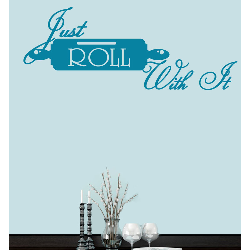 Adhésif décoratif Just Roll With It, Bleu sarcelle