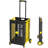 55L Foldable Rolling Cart with Wheels, Portable Updated Utility Tools Rolling Crate w/ Telescopic Handle, Yellow