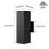 Alvisa Outdoor Wall Light in 2 Lights with Aluminum