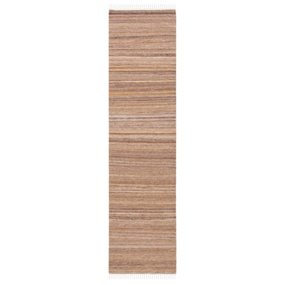 Tapis beige en laine / coton touffeté à la main Emersyn