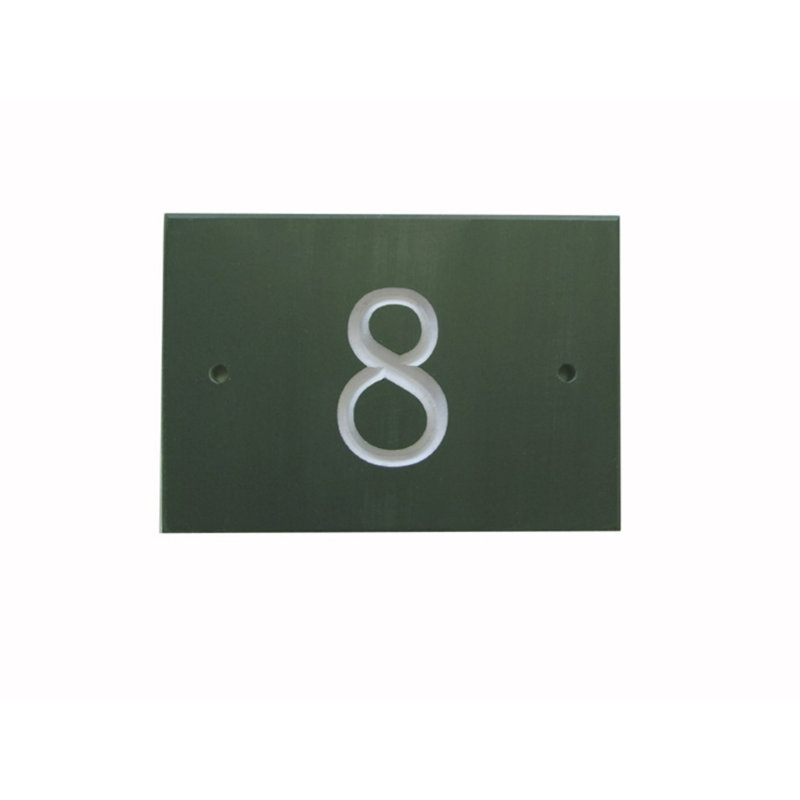 Odacia 10cm H Stone House Number, 8, Green