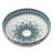 16" Round Artistic Ceramic Vessel Sink – Glossy Above-Counter Basin with Hand-Inspired Printed Pattern