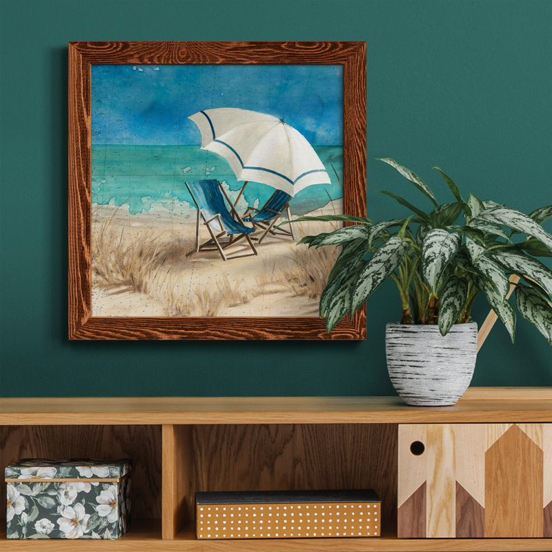 Weather II - Peinture sur toile encadrée, Cadre en érable, H 27,5 po x l 27,5 po x P 1,5 po