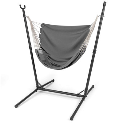Chaise hamac réglable avec support 6 poches de rangement réglables robustes