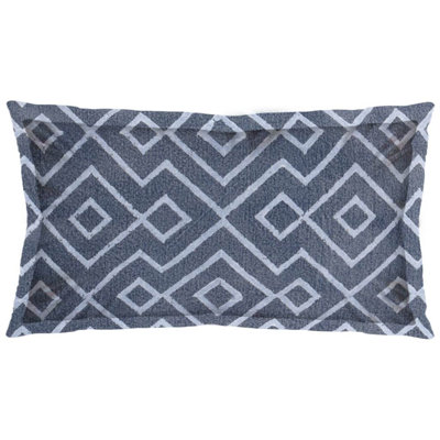 Boswell 14x26 Blue Diamond Patterned Pillow Cover