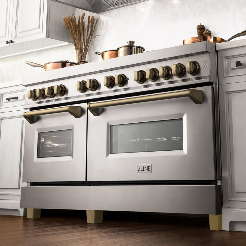 ZLINE Autograph 60" Legacy Dual Fuel Range w/ 9 Burners, Matte Black Stainless Steel