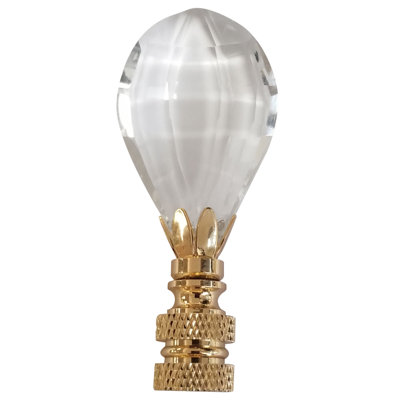 Faîteau de lampe en cristal à ballonnet simple à facettes