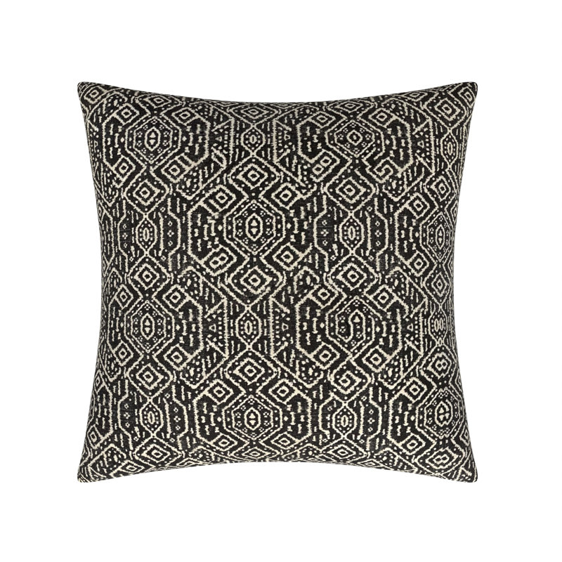 Kano Square 100% Cotton Pillow Cover & Insert, 26" x 26"