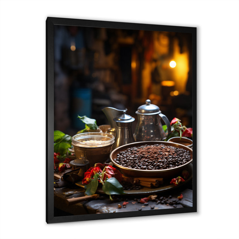 Cohron " Cuban Coffee Culture I ", Black Picture Framed, 20" H x 12" W x 1" D