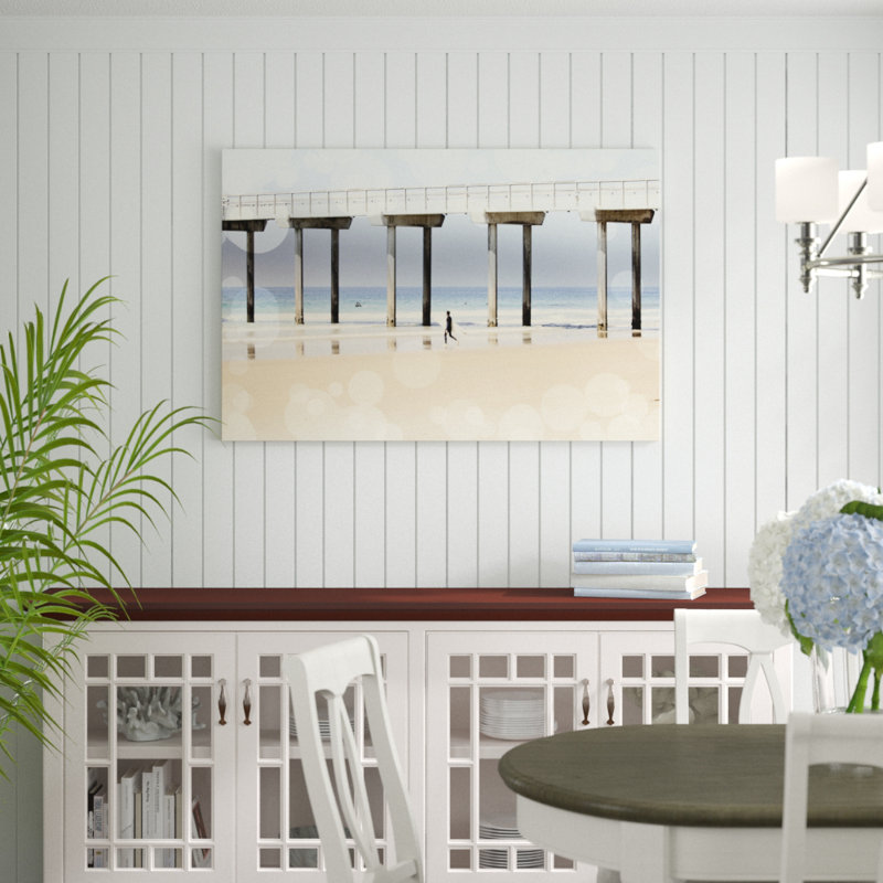 Boardwalk I 1 Piece Wall Art on Canvas, 81cm H x 122cm W, Black Floater Framed