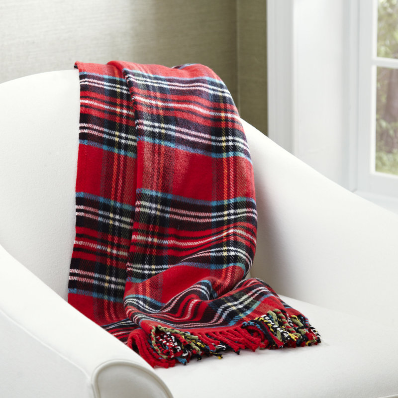 Hand Woven Throw Blanket, Red