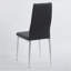 ensemble de 4 chaises, couleur chrome, siège noir-1881589764-1881589766