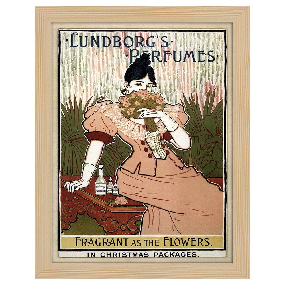 Leinwandbild Vintage Advertising Poster Lundborg's Perfumes