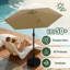  Parasol d'extérieur 7,5 pi, parasol de patio et manivelle à bouton-poussoir en métal 7,5 pi-1169962814