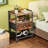 Nightstand Bedside Table With Drawer, Side Tables With Mesh Shelf, Bedroom Night Stand, End Tables With Raised Edges, Open Shelf, Metal Frame, Fabric Drawers Storage-700830761