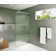 Aurora 40 in. x 78 in. Fully Frameless Fluted Radius Single Fixed Shower Panel