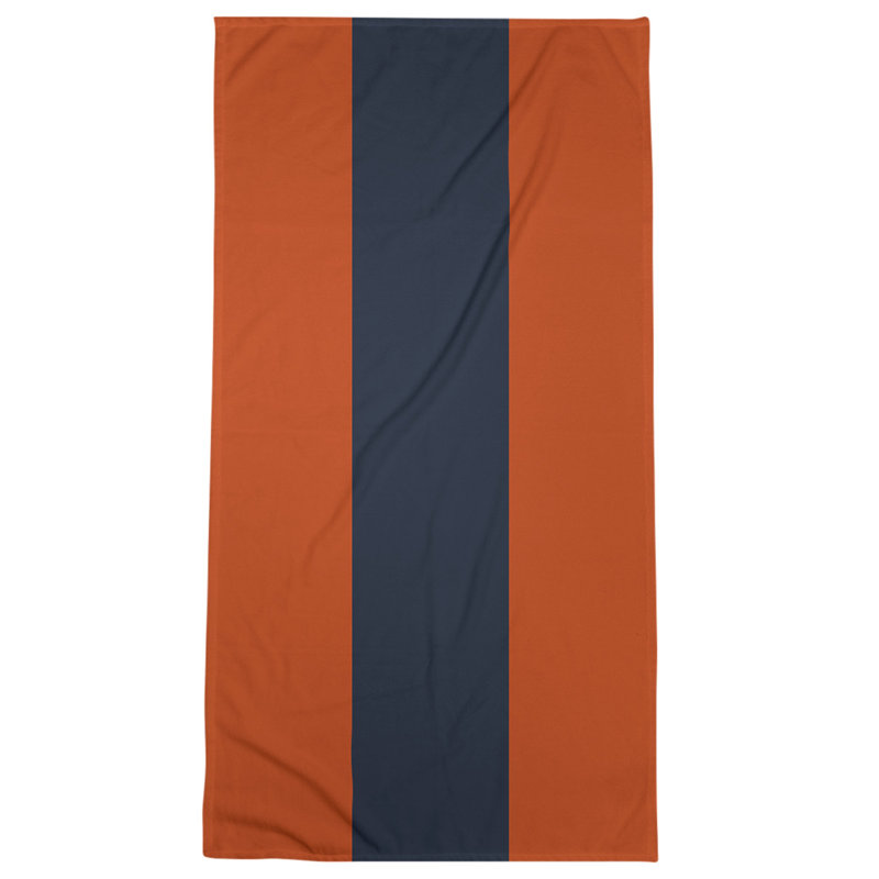 Beach Towel, Light Orange/Navy Blue