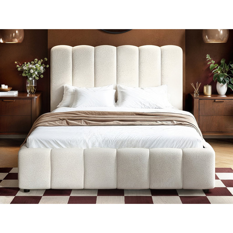 Upholstered Ottoman Bed, Double
