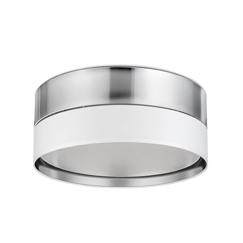 Avdhesh LED Flush Mount, White/Silver, 16.5cm H x 45cm W x 45cm D