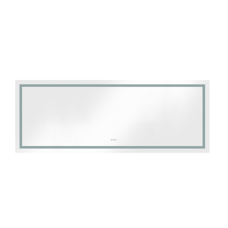 LED Bathroom Mirror With Front And Backlight, 96" x 36"