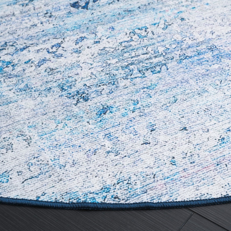 Tapis gris / bleu Kochyar 904, Rond 6 pi