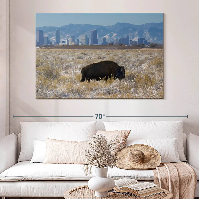 Brampt Denver Bison, 34" H x 51" W