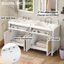 Meuble-lavabo double 60 po avec rangement spacieux et pieds en bois massif 60 po-769171746