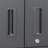 Metal Tool Cabinet For Warehouse. 2 Locking Doors, 1 Adjustable Shelf, Opened Drawer. Space Efficient Wall Mounted Storage Unit With Shelf And For Garage, Warehouse, Office. , Black, Modern