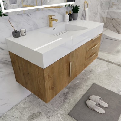 Glasgow 48'' Single Bathroom Vanity with Acrylic Top