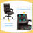 High Back PU Leather Massage Office Chair, 6 Vibration Points, Ergonomic with Footrest, Adjustable Height