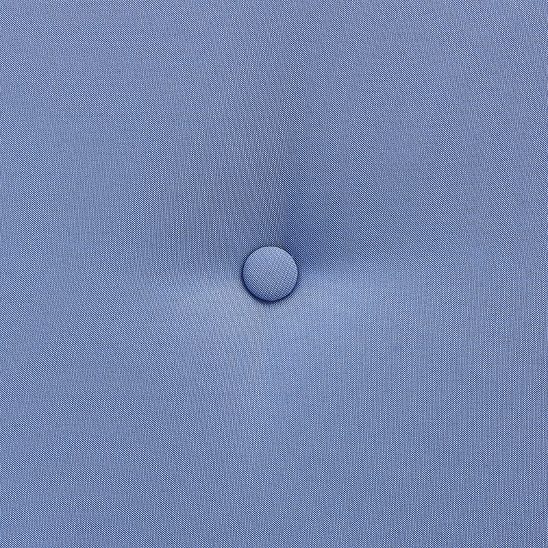 Banc d'extérieur en métal avec coussins, Bleu