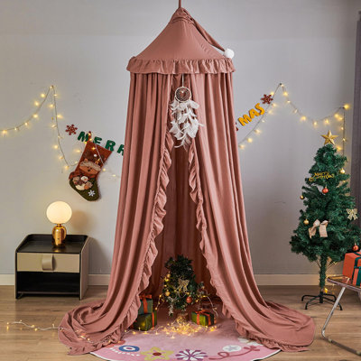 Lit à baldaquin, princesse ronde dôme moustiquaire de rêve, chambre de filles, château, tente de jeu, décoration de maison suspendue, baldaquins de lecture (Jujubered)