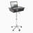 Techni Mobili Folding Table Laptop Cart, Graphite