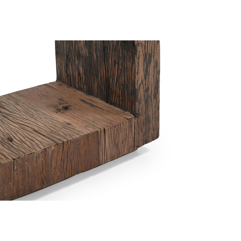 Wood Console Table With Marble Top H 34.5" & W 46"