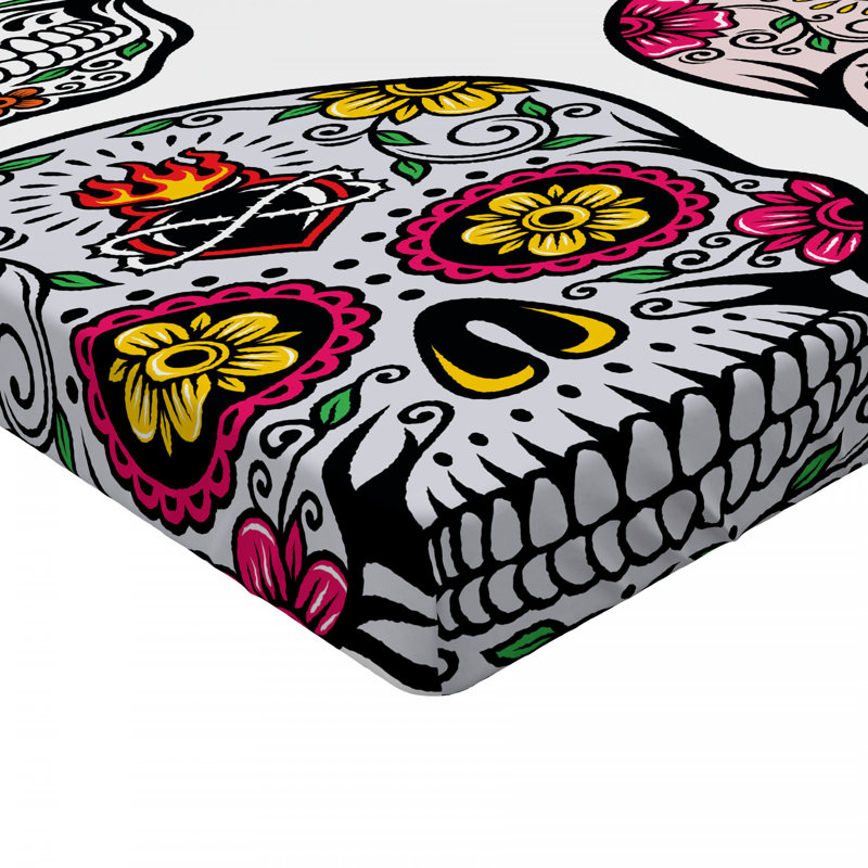 Drap-housse en microfibre Jour des Morts, Drap-housse pour lit double