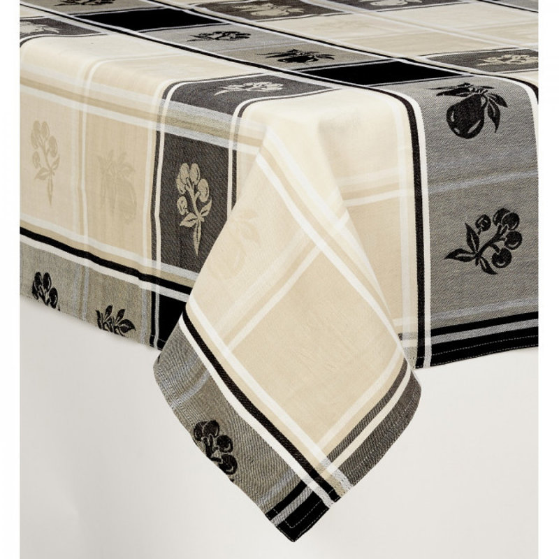 60"x86" Oval Cherries And Pears Pattern Tablecloth, 60"x86" Oval