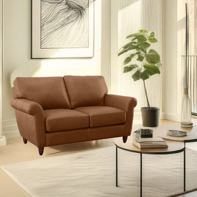 Cherish Genuine Leather Loveseat