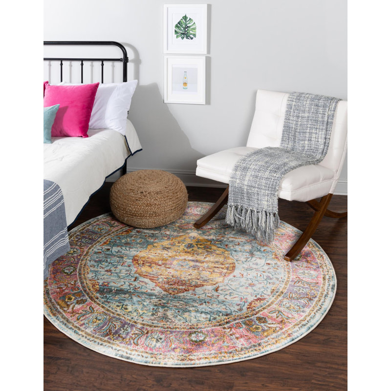 Oriental Indoor Rug, Round 3'3"