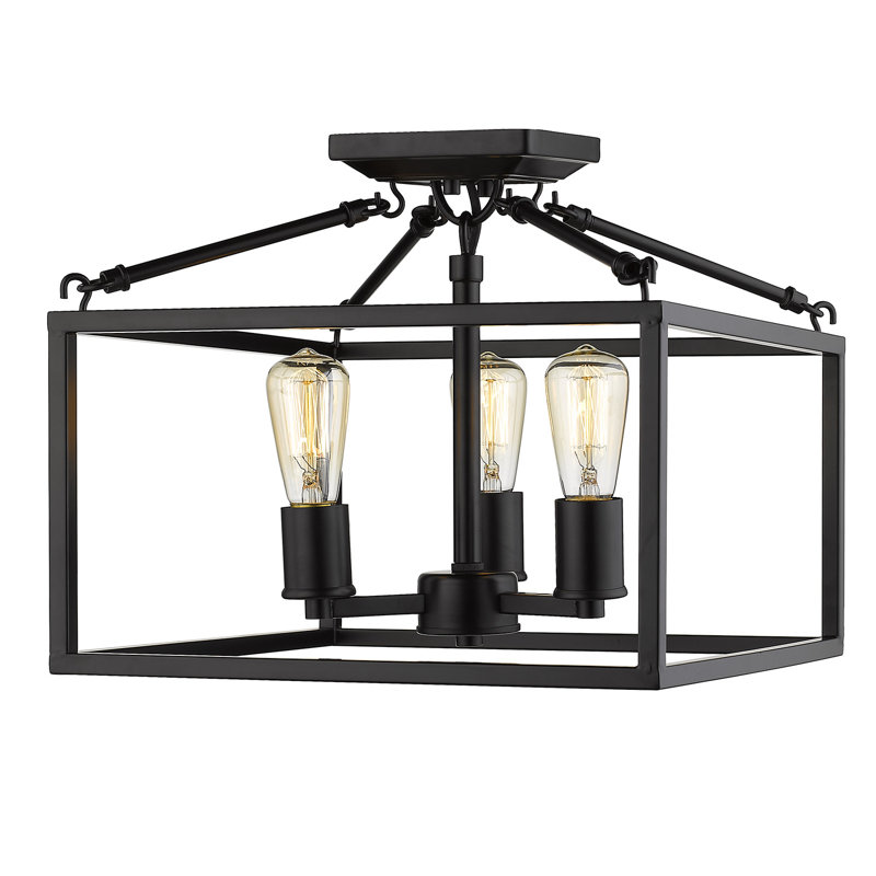 Jynna Semi Flush Mount, Matte Black