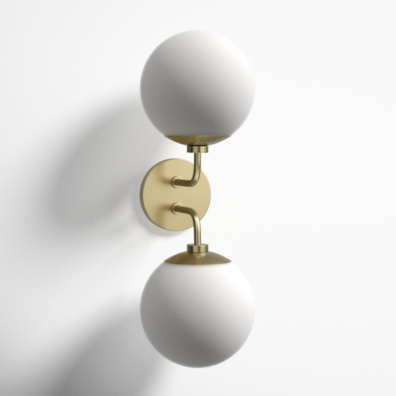 Luna Armed Sconce, Aged Brass