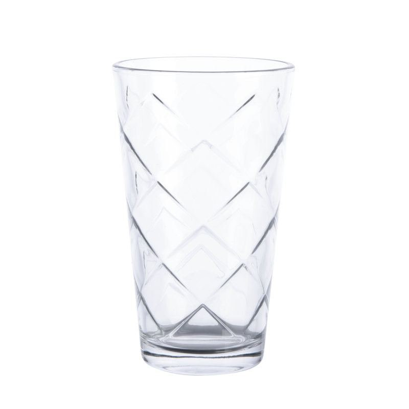 Gibson Home Rockaway Dinnerware Set, Lattice Glassware, Service For 4 (16Pcs)